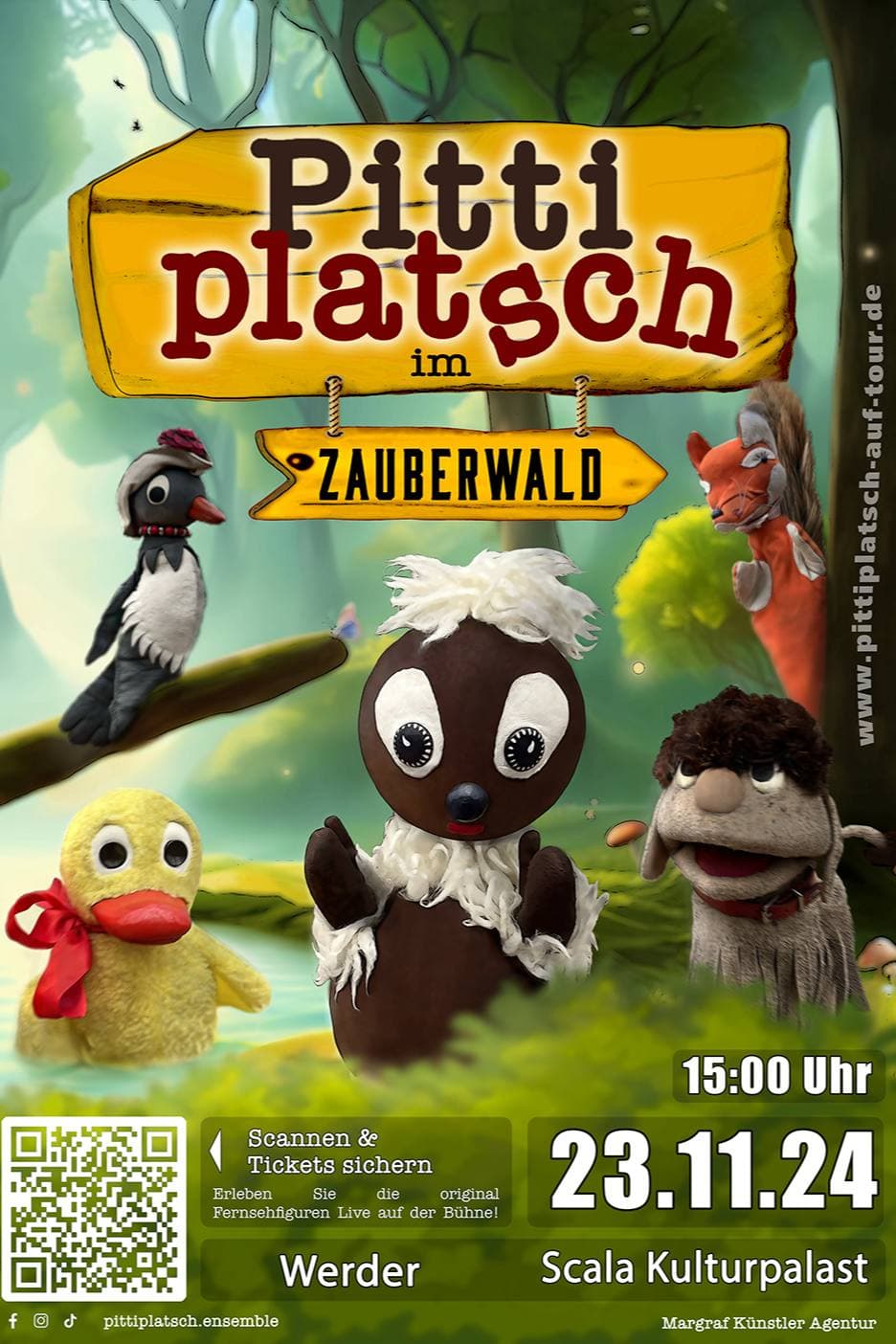 PITTIPLATSCH IM ZAUBERWALD Backdrop
