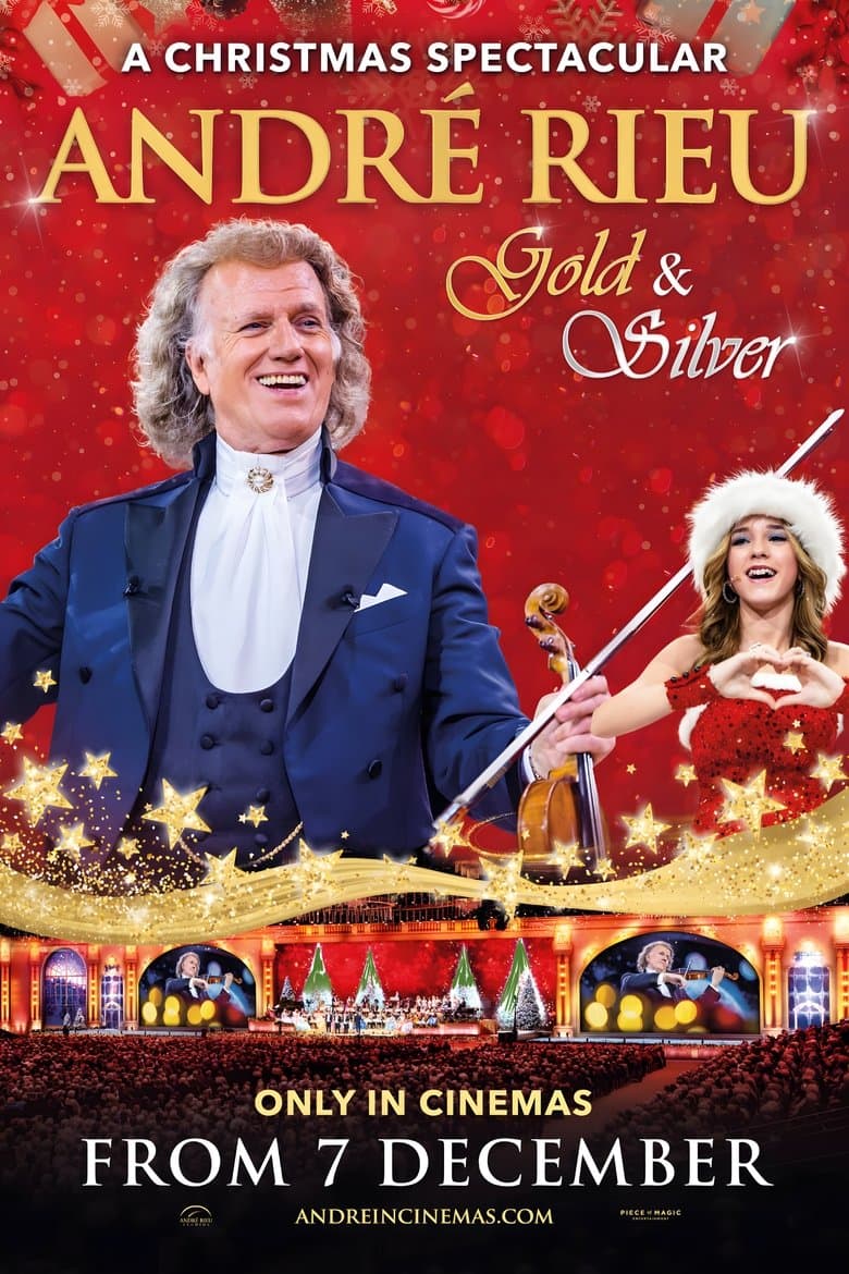 André Rieu's 2024 Christmas Concert: Gold and Silver Poster